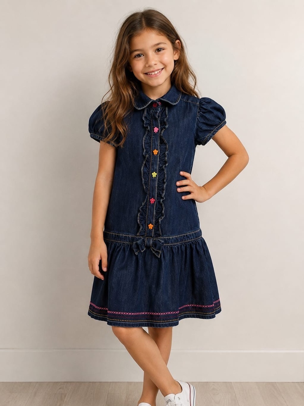 Gymboree Denim Dress with Colorful Buttons